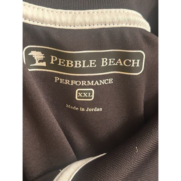 Pebble Beach Shirt Mens 2XL Black Short Sleeve Active Performance Polo Golf - Picture 5 of 6